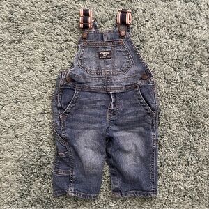 OshKosh B'gosh Classic Denim Unisex Baby Overalls | Size 6 Months